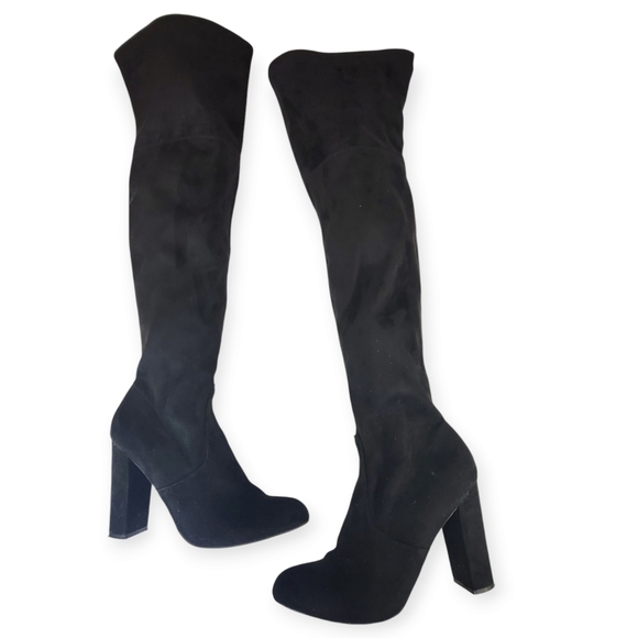a new day Black Over the Knee Boots - Picture 1 of 9